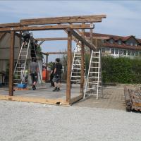 Abbau Hütte und Zelt