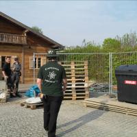 Abbau Hütte und Zelt